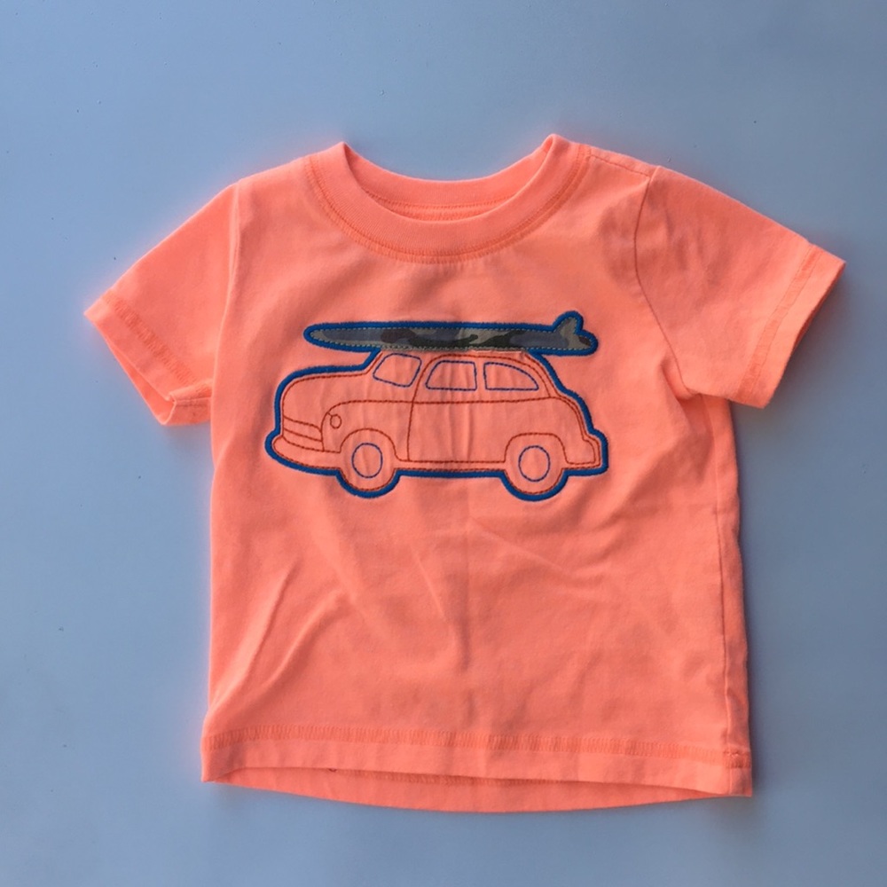 Neon Orange, Carter's t-shirt. Like new! Surf shrt